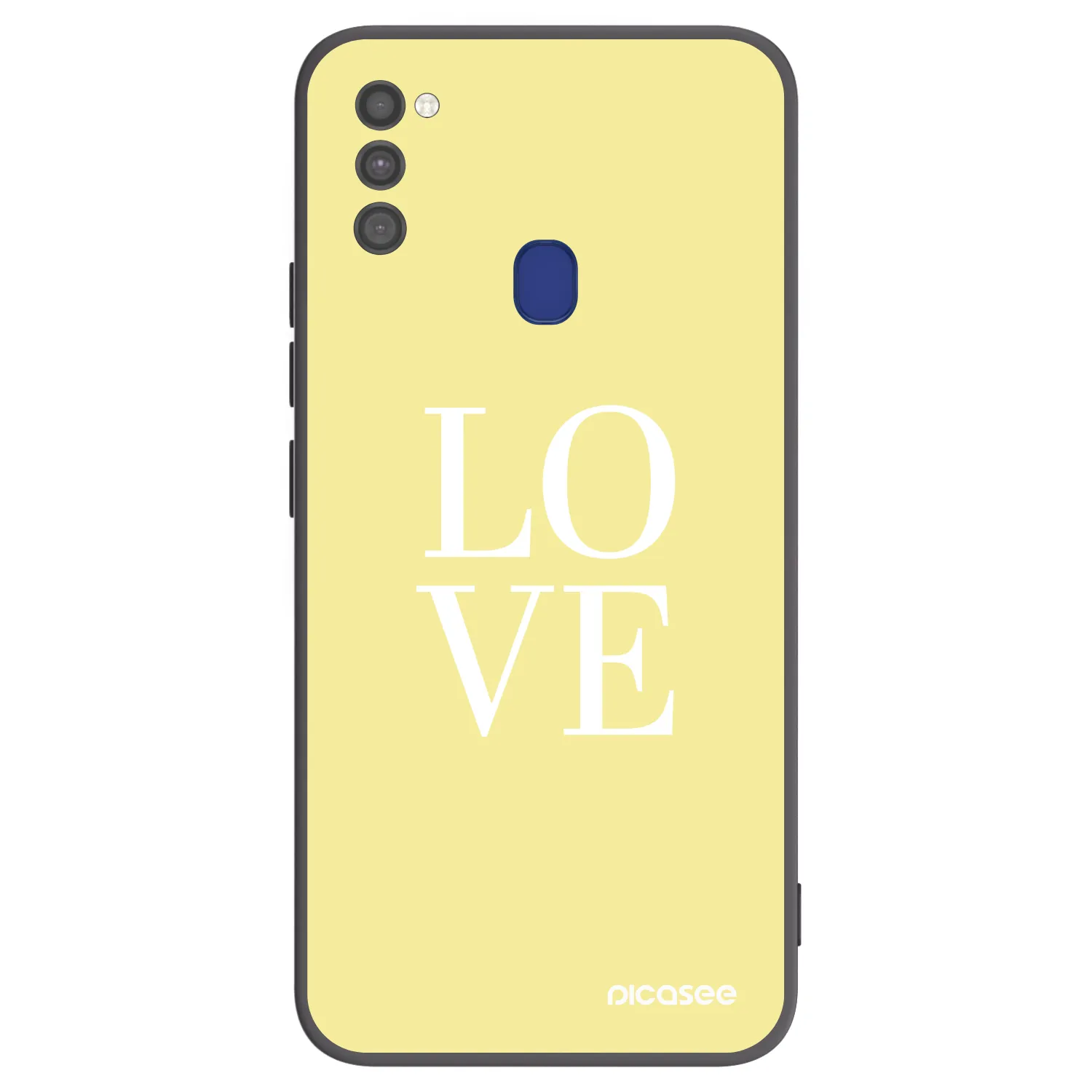 Picasee fekete szilikon tok az alábbi mobiltelefonokra Samsung Galaxy M21 M215F - Love