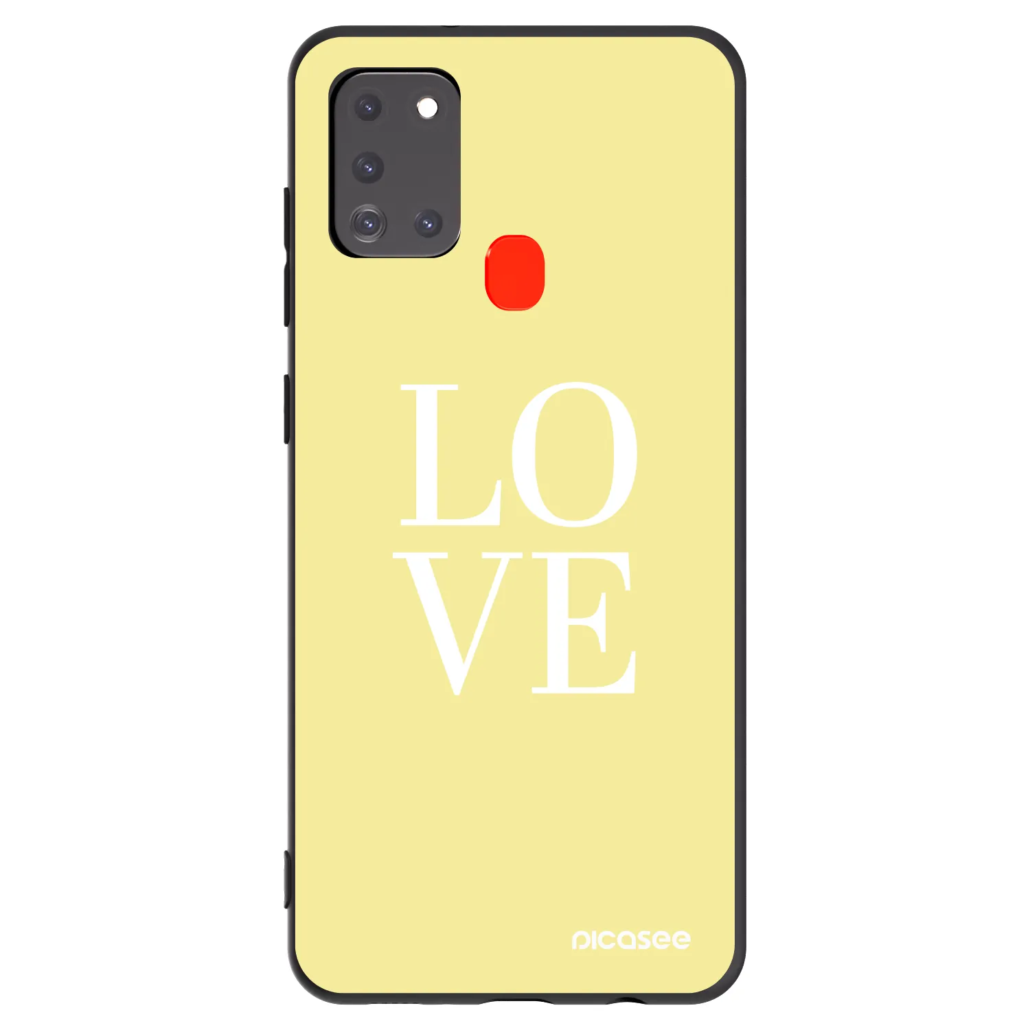 Picasee fekete szilikon tok az alábbi mobiltelefonokra Samsung Galaxy A21s - Love