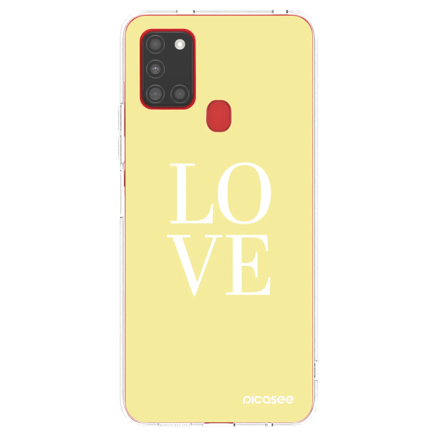 Picasee átlátszó szilikon tok az alábbi mobiltelefonokra Samsung Galaxy A21s - Love