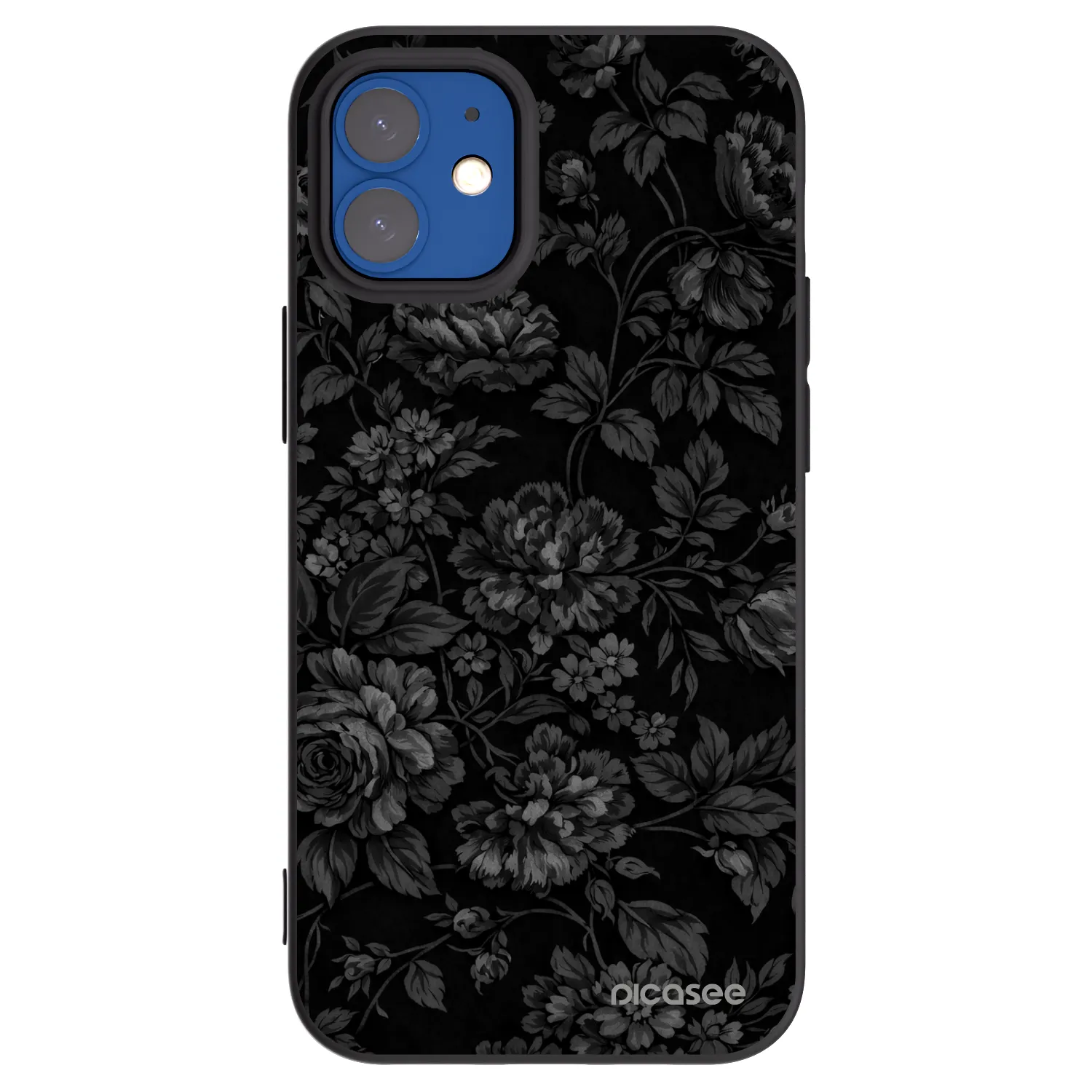 Picasee fekete szilikon tok az alábbi mobiltelefonokra Apple iPhone 12 mini - Dark Romance