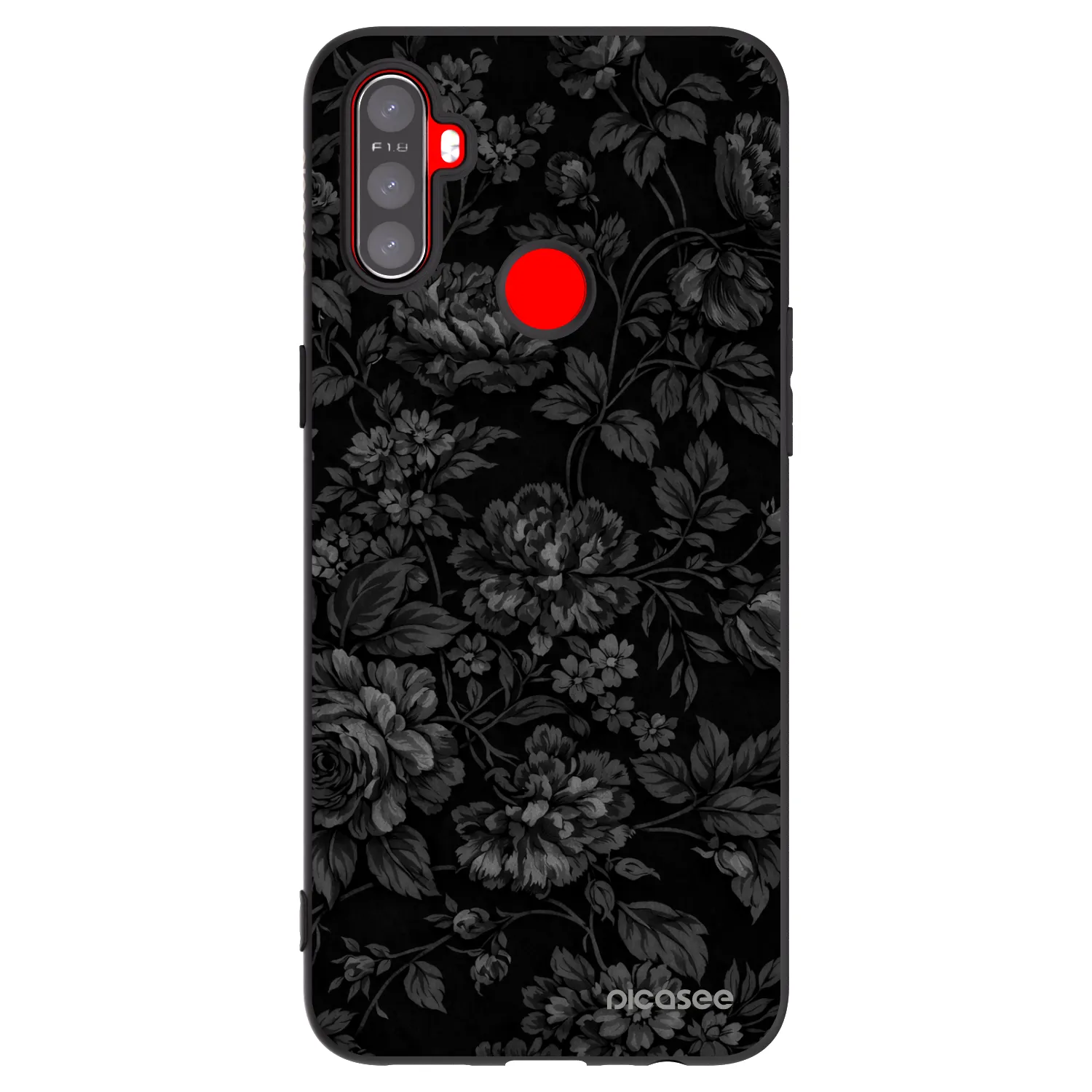 Picasee fekete szilikon tok az alábbi mobiltelefonokra Realme C3 - Dark Romance