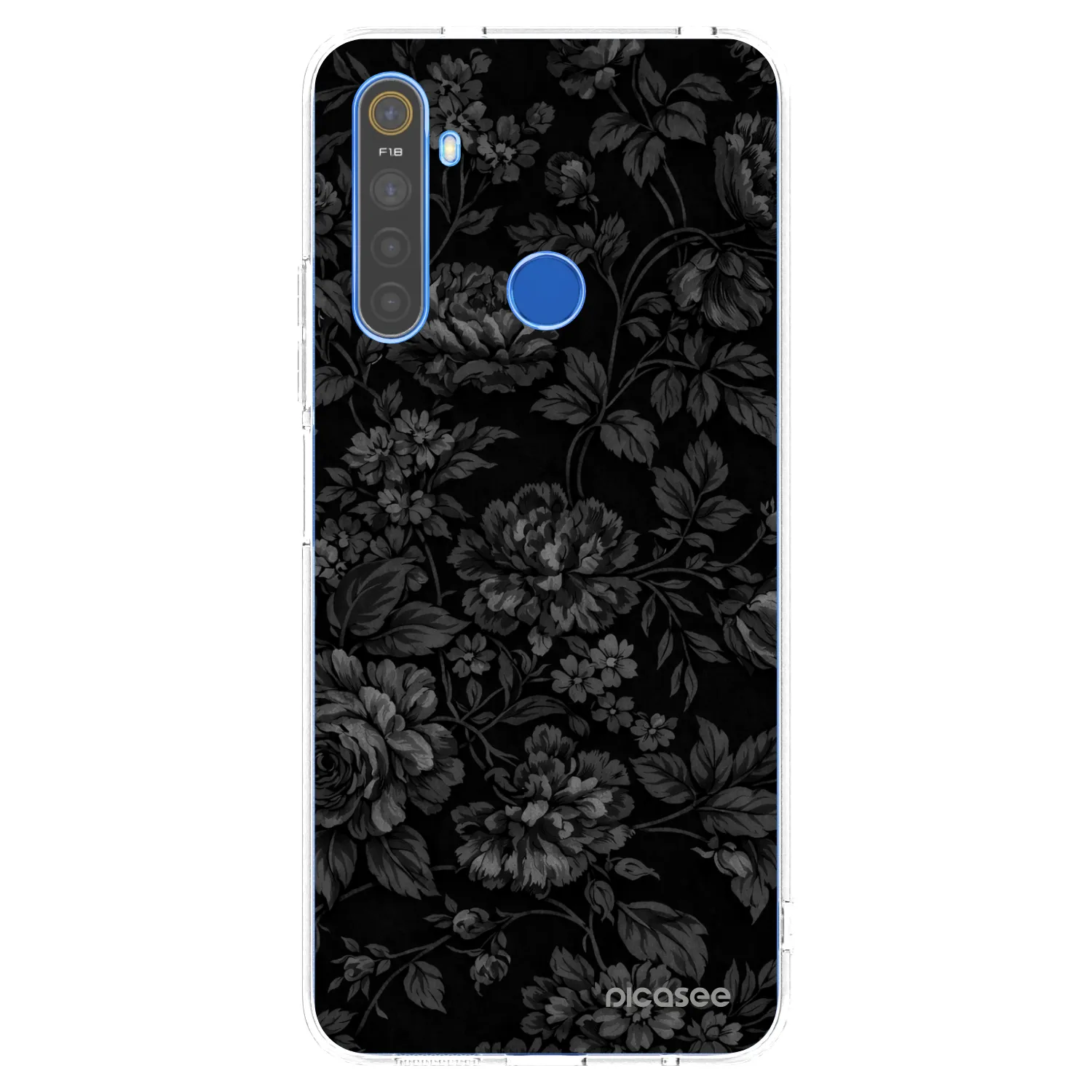 Picasee átlátszó szilikon tok az alábbi mobiltelefonokra Realme 5 - Dark Romance