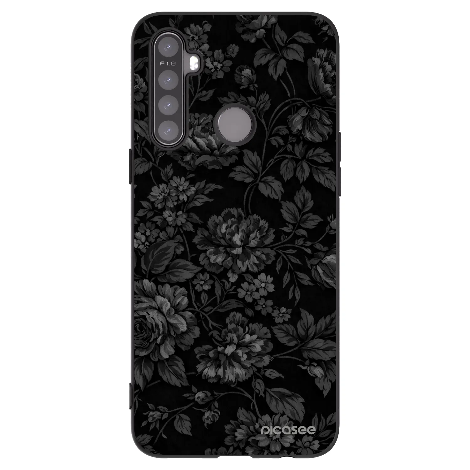 Picasee fekete szilikon tok az alábbi mobiltelefonokra Realme 5 - Dark Romance