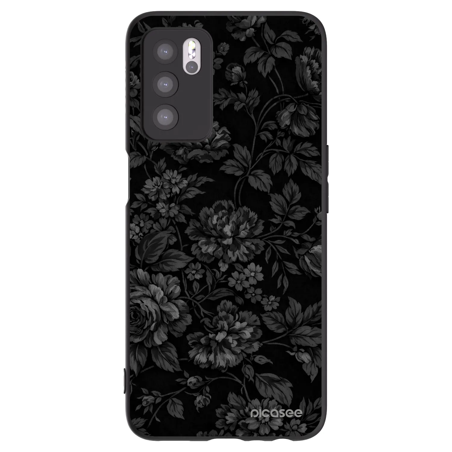 Picasee fekete szilikon tok az alábbi mobiltelefonokra OPPO A16s - Dark Romance