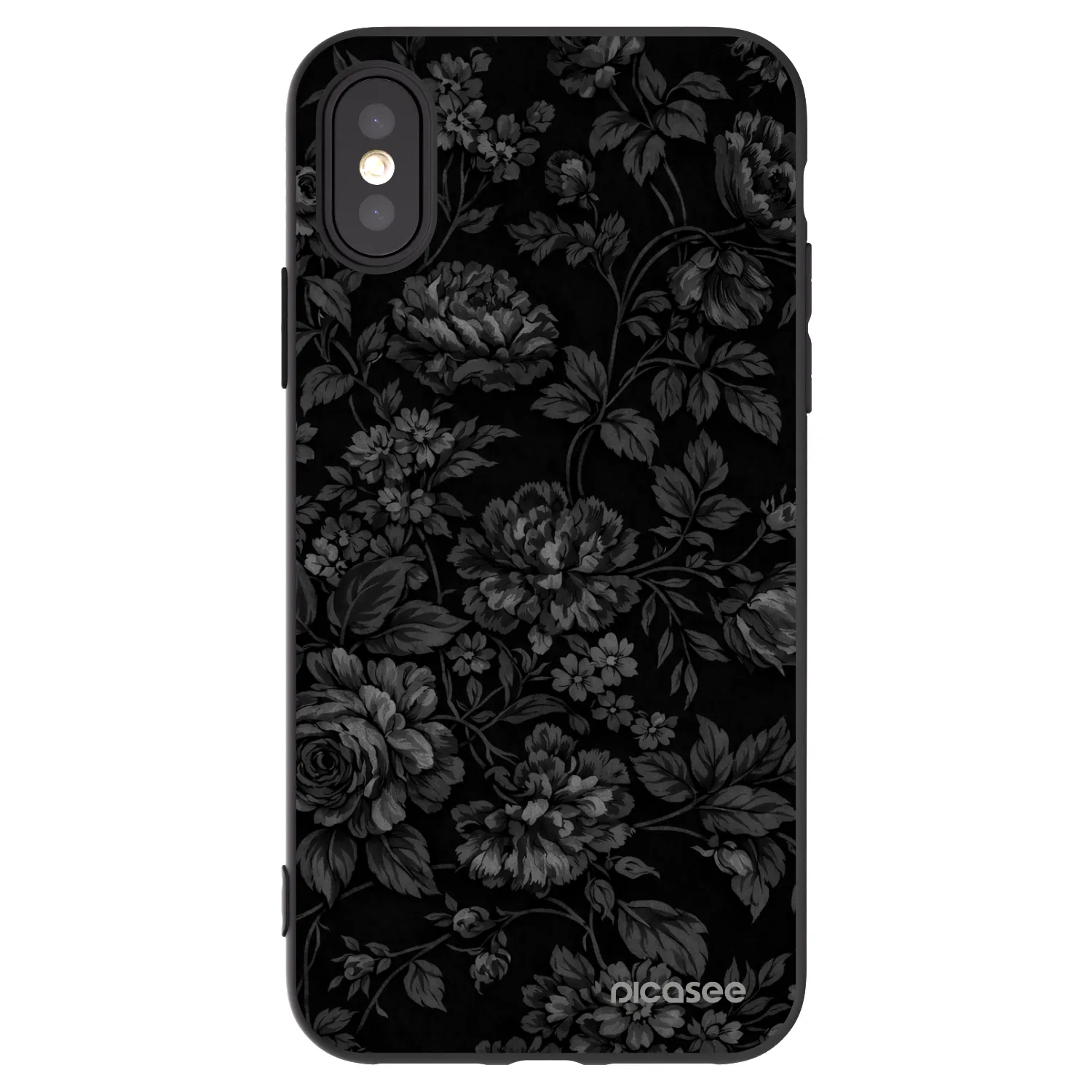 Picasee fekete szilikon tok az alábbi mobiltelefonokra Apple iPhone X/XS - Dark Romance