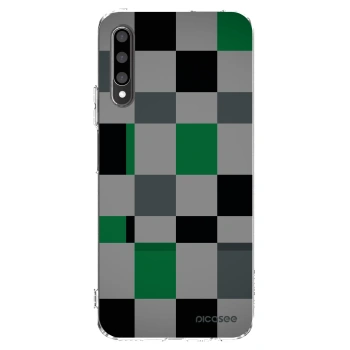 Picasee átlátszó szilikon tok az alábbi mobiltelefonokra Honor 9X Pro - Block Grid