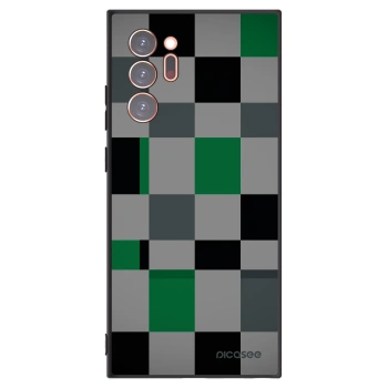 Picasee fekete szilikon tok az alábbi mobiltelefonokra Samsung Galaxy Note 20 Ultra - Block Grid