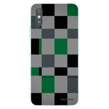 Picasee átlátszó szilikon tok az alábbi mobiltelefonokra Xiaomi Redmi 9A - Block Grid