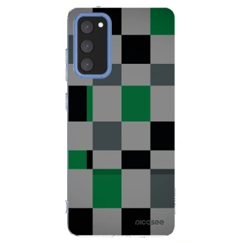 Picasee átlátszó szilikon tok az alábbi mobiltelefonokra Samsung Galaxy S20 FE - Block Grid