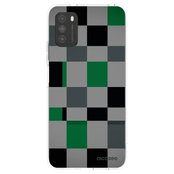 Picasee átlátszó szilikon tok az alábbi mobiltelefonokra Xiaomi Poco M3 - Block Grid