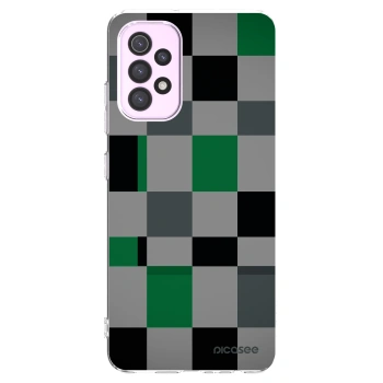 Picasee átlátszó szilikon tok az alábbi mobiltelefonokra Samsung Galaxy A32 5G A326B - Block Grid