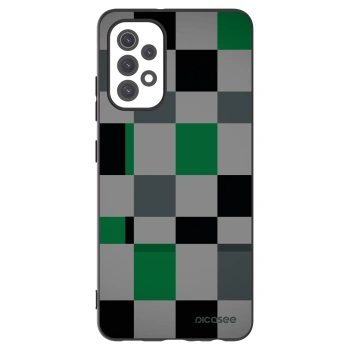 Picasee fekete szilikon tok az alábbi mobiltelefonokra Samsung Galaxy A32 5G A326B - Block Grid