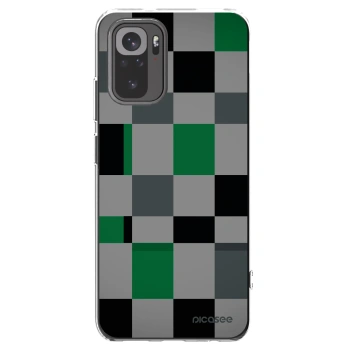 Picasee átlátszó szilikon tok az alábbi mobiltelefonokra Xiaomi Redmi Note 10S - Block Grid