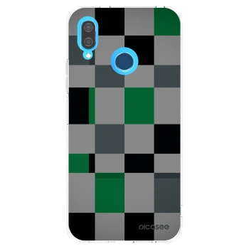 Picasee átlátszó szilikon tok az alábbi mobiltelefonokra Huawei P20 Lite - Block Grid