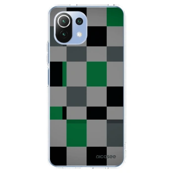 Picasee átlátszó szilikon tok az alábbi mobiltelefonokra Xiaomi Mi 11 Lite - Block Grid