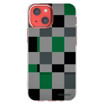 Picasee átlátszó szilikon tok az alábbi mobiltelefonokra Apple iPhone 13 mini - Block Grid
