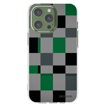 Picasee átlátszó szilikon tok az alábbi mobiltelefonokra Apple iPhone 13 Pro - Block Grid