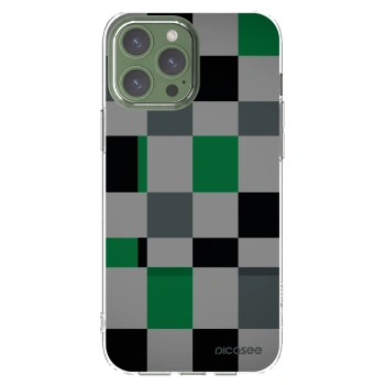 Picasee átlátszó szilikon tok az alábbi mobiltelefonokra Apple iPhone 13 Pro Max - Block Grid