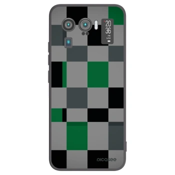 Picasee fekete szilikon tok az alábbi mobiltelefonokra Xiaomi Mi 11 Ultra - Block Grid