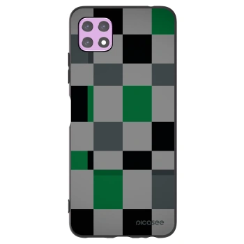 Picasee fekete szilikon tok az alábbi mobiltelefonokra Samsung Galaxy A22 A226B 5G - Block Grid