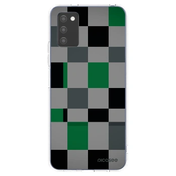 Picasee átlátszó szilikon tok az alábbi mobiltelefonokra Samsung Galaxy A02s A025G - Block Grid