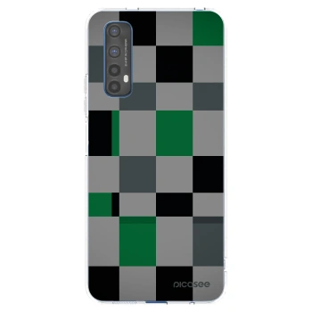 Picasee átlátszó szilikon tok az alábbi mobiltelefonokra Realme 7 - Block Grid