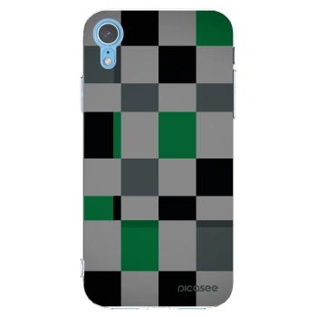 Picasee átlátszó szilikon tok az alábbi mobiltelefonokra Apple iPhone XR - Block Grid