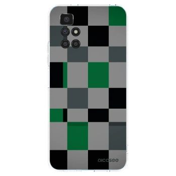 Picasee átlátszó szilikon tok az alábbi mobiltelefonokra Xiaomi Redmi 10 - Block Grid