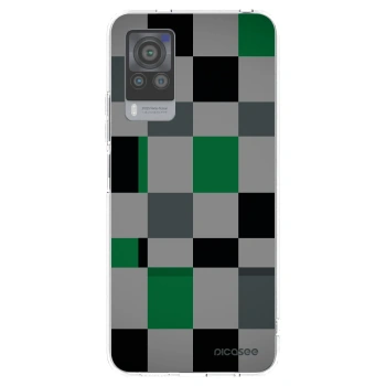 Picasee átlátszó szilikon tok az alábbi mobiltelefonokra Vivo X60 Pro 5G - Block Grid