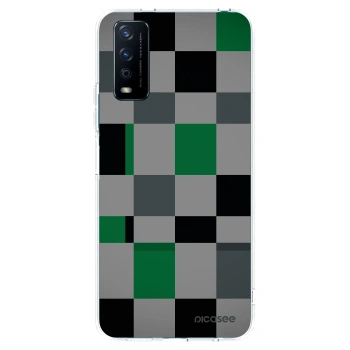 Picasee átlátszó szilikon tok az alábbi mobiltelefonokra Vivo Y11s - Block Grid