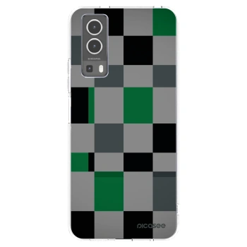 Picasee átlátszó szilikon tok az alábbi mobiltelefonokra Vivo Y72 5G - Block Grid