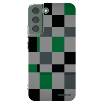 Picasee átlátszó szilikon tok az alábbi mobiltelefonokra Samsung Galaxy S22+ 5G - Block Grid