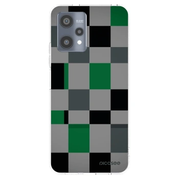 Picasee átlátszó szilikon tok az alábbi mobiltelefonokra Realme 9 Pro 5G - Block Grid