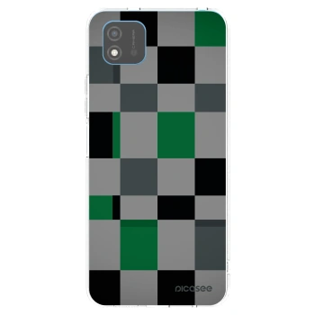 Picasee átlátszó szilikon tok az alábbi mobiltelefonokra Realme C11 (2021) - Block Grid
