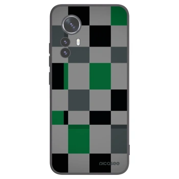 Picasee fekete szilikon tok az alábbi mobiltelefonokra Xiaomi 12 Pro - Block Grid