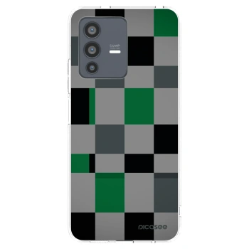 Picasee átlátszó szilikon tok az alábbi mobiltelefonokra Vivo V23 5G - Block Grid