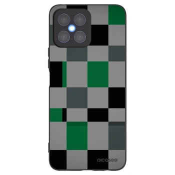 Picasee fekete szilikon tok az alábbi mobiltelefonokra Honor X8 4G - Block Grid