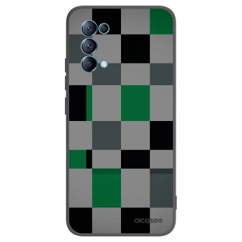 Picasee fekete szilikon tok az alábbi mobiltelefonokra OPPO A16s - Block Grid