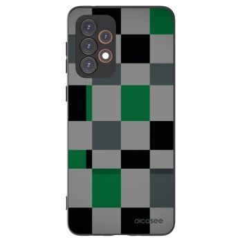 Picasee fekete szilikon tok az alábbi mobiltelefonokra Samsung Galaxy A33 5G A336 - Block Grid