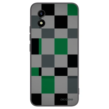 Picasee fekete szilikon tok az alábbi mobiltelefonokra Vivo Y01 - Block Grid