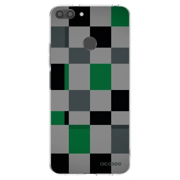 Picasee átlátszó szilikon tok az alábbi mobiltelefonokra Huawei P Smart - Block Grid