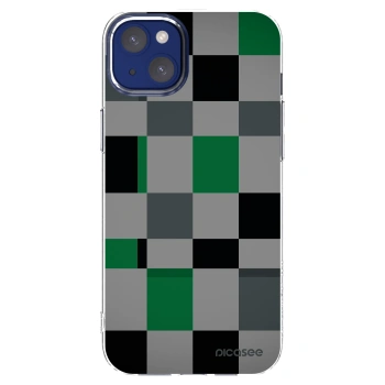 Picasee átlátszó szilikon tok az alábbi mobiltelefonokra Apple iPhone 14 Plus - Block Grid