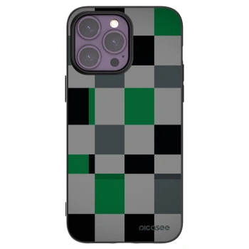 Picasee fekete szilikon tok az alábbi mobiltelefonokra Apple iPhone 14 Pro Max - Block Grid