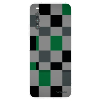 Picasee átlátszó szilikon tok az alábbi mobiltelefonokra Sony Xperia 10 IV 5G - Block Grid