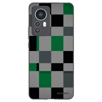 Picasee fekete szilikon tok az alábbi mobiltelefonokra Xiaomi 12T Pro - Block Grid