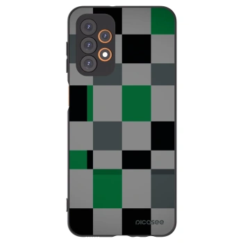 Picasee fekete szilikon tok az alábbi mobiltelefonokra Samsung Galaxy A23 A236B 5G - Block Grid