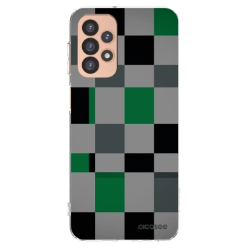 Picasee átlátszó szilikon tok az alábbi mobiltelefonokra Samsung Galaxy A23 A236B 5G - Block Grid