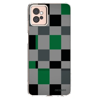 Picasee átlátszó szilikon tok az alábbi mobiltelefonokra Motorola Moto G32 - Block Grid