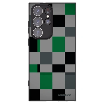 Picasee fekete szilikon tok az alábbi mobiltelefonokra Samsung Galaxy S23 Ultra 5G - Block Grid