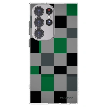 Picasee átlátszó szilikon tok az alábbi mobiltelefonokra Samsung Galaxy S23 Ultra 5G - Block Grid